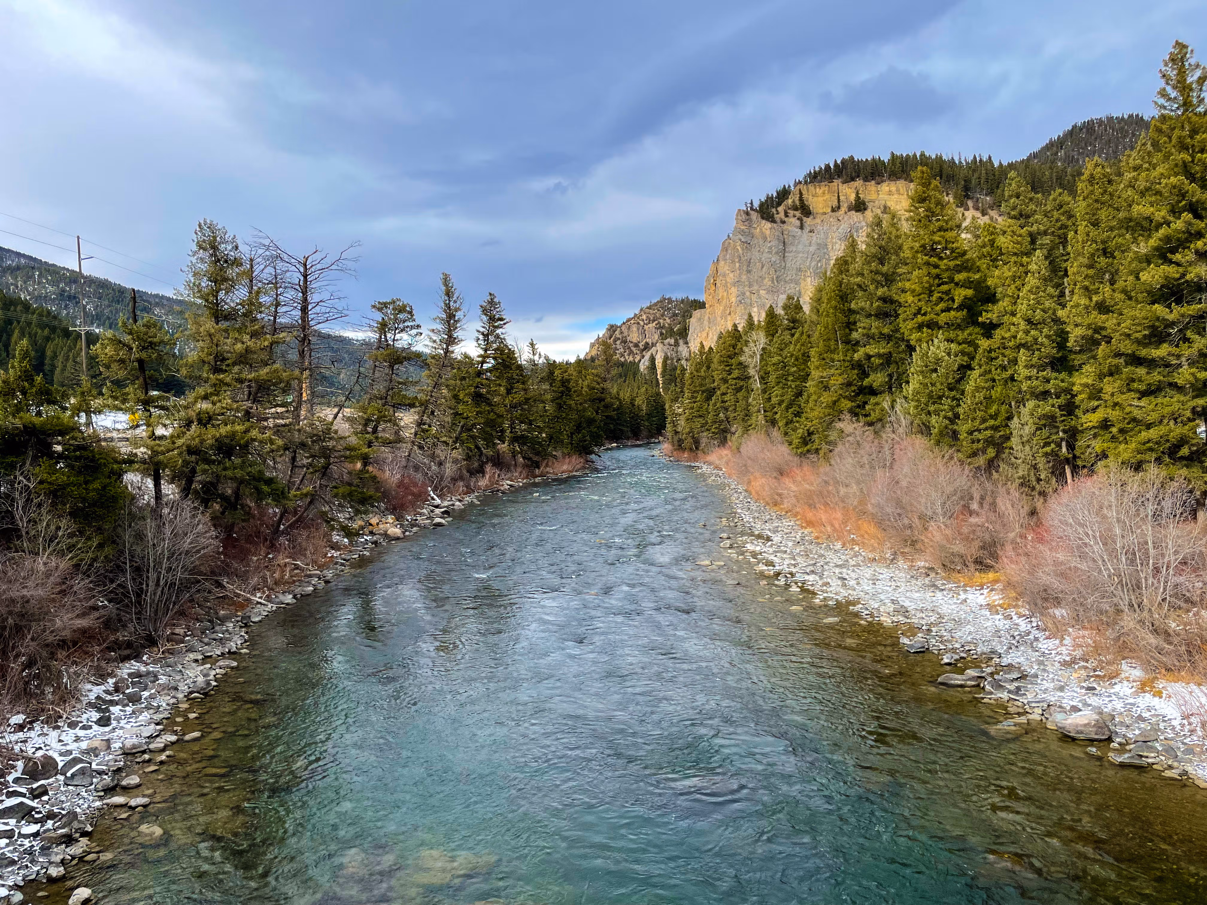 gallatin river near big sky, montana